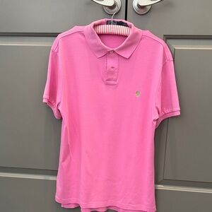 Ralph Lauren Pink Polo with Striped Collar